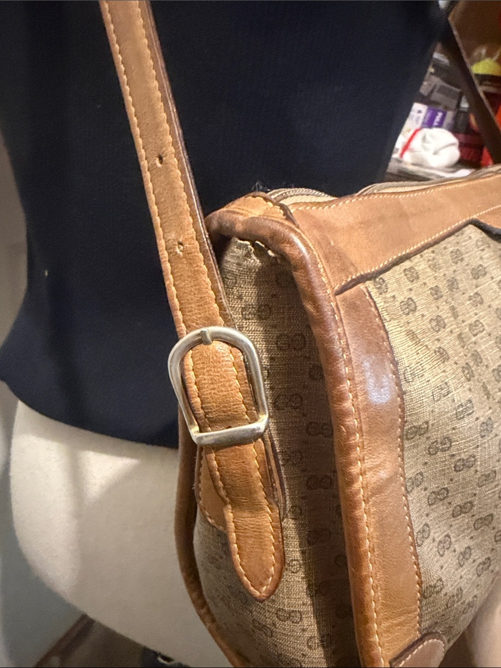Authentic Gucci Monogram Shoulder Bag - Picture 7 of 11